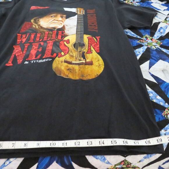 Willie Nelson Black T-Shirt Live 2014 Concert Sz M Unisex - Picture 5 of 9